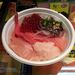 こちらがオレのドーン！！大トロ、中トロ、えんがわ、秋刀魚、甘エビ、いくらでいってみました。