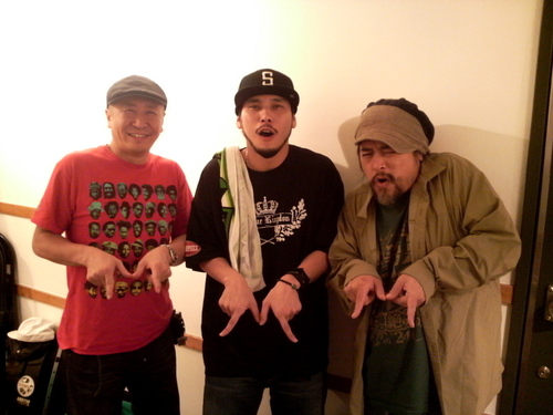「MUSIC ZONE」完成！！！今回、全般的にバックアップして頂きました”WADADA”ことタカヒロさん＆ノダちんと。