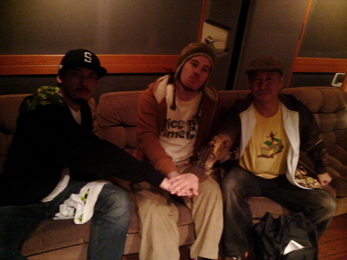 「MUSIC WORKS」完了Rickie G、タカヒロさんと。意外と長旅になりましたが、結果オーライ。ええのんできたー！！！（本日マスタリングも完了済）