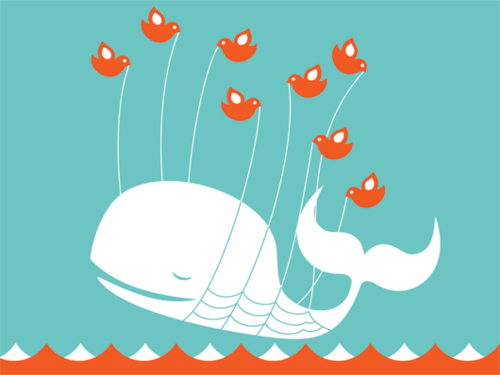 彼はtwitterが混雑してつながらないときに出てくるクジラくん”Fail Whale”。あちらの国では大変愛されているようです。